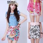 Vintage High Waisted Flower ..