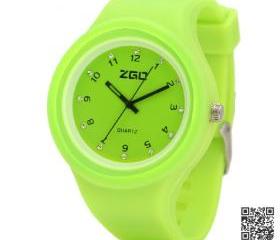 Women wristwatch silicone Crystal jelly rubber bracelets 6Color sports watches