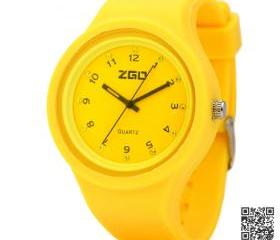 Women wristwatch silicone Crystal jelly rubber bracelets 6Color sports watches