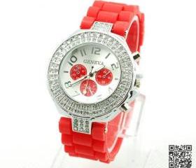 Women Jelly Wristwatch Luxury Crystal Watches 8colors