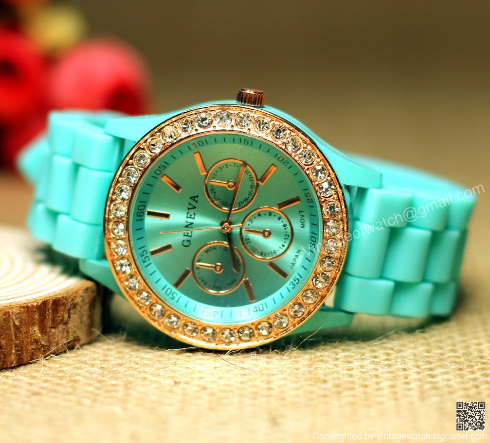 Mint Green Women Wristwatch Luxury Crystal Watches on Luulla